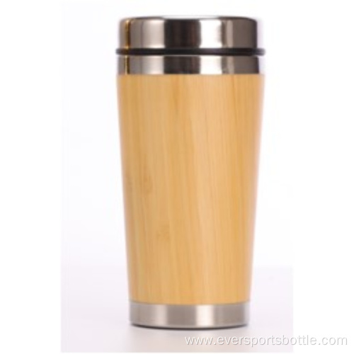450mL Stainless Steel Lid Bamboo Coffee Cup